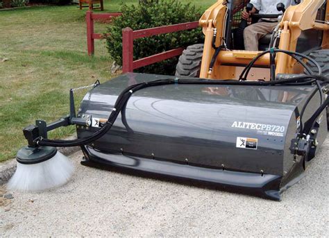 skid steer broom with bucket attachment|caterpillar skid steer attachments broom.